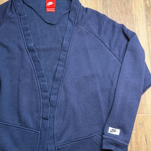 Nike Sportswear Women's Open Front Fleece Cardigan Navy Blue