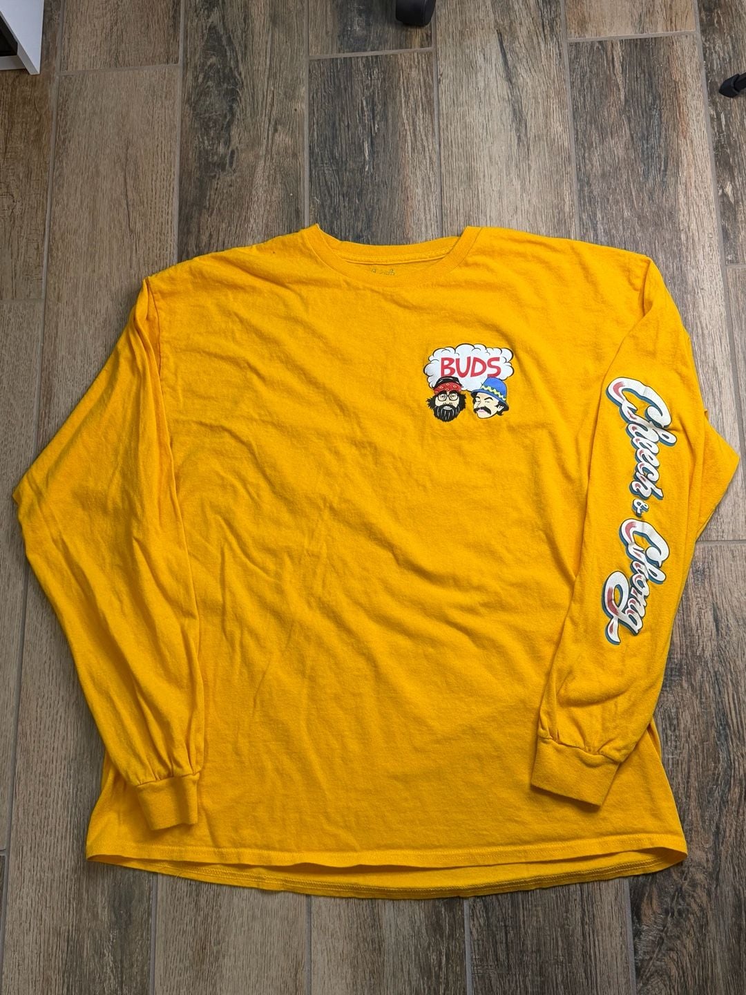 Mad Engine Cheech & Chong Buds Graphic Long Sleeve T-Shirt Yellow 2