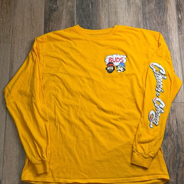 Mad Engine Cheech & Chong Buds Graphic Long Sleeve T-Shirt Yellow