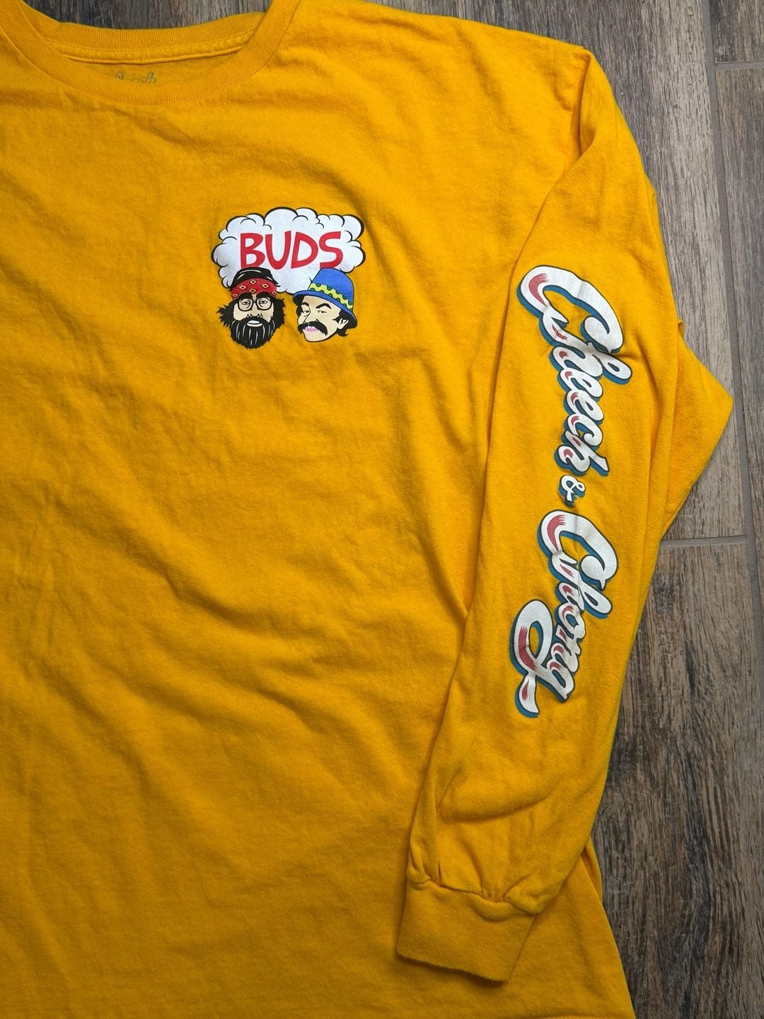 Mad Engine Cheech & Chong Buds Graphic Long Sleeve T-Shirt Yellow 3