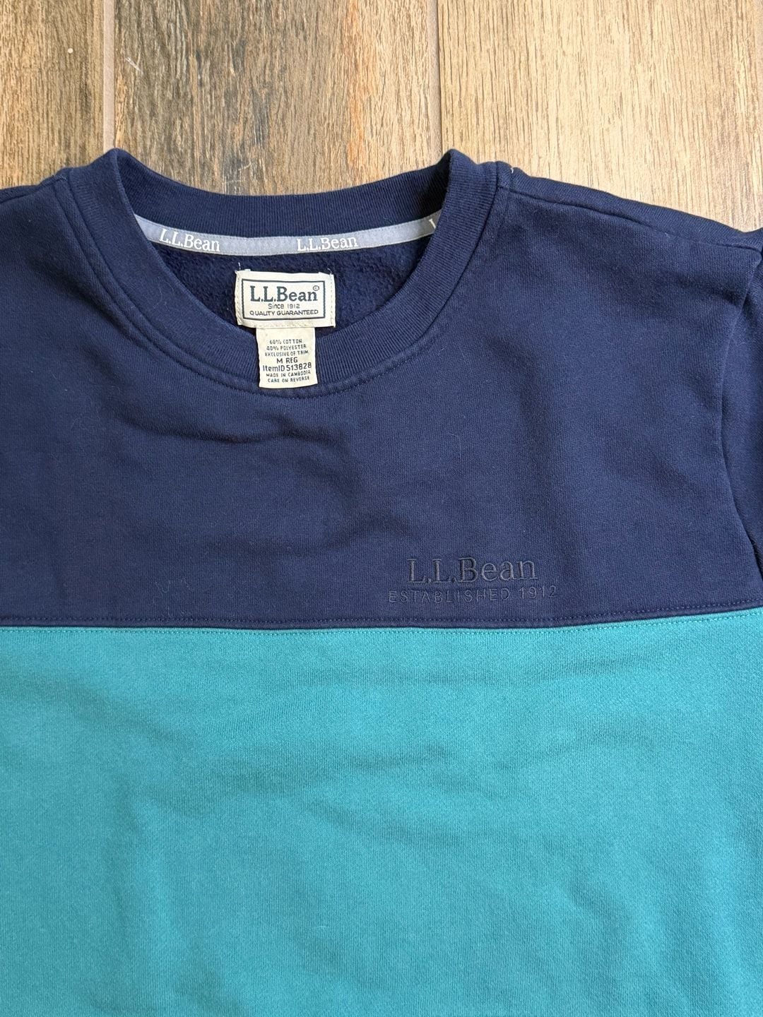 L.L. Bean 1912 Men's Colorblock Crewneck Sweatshirt 2