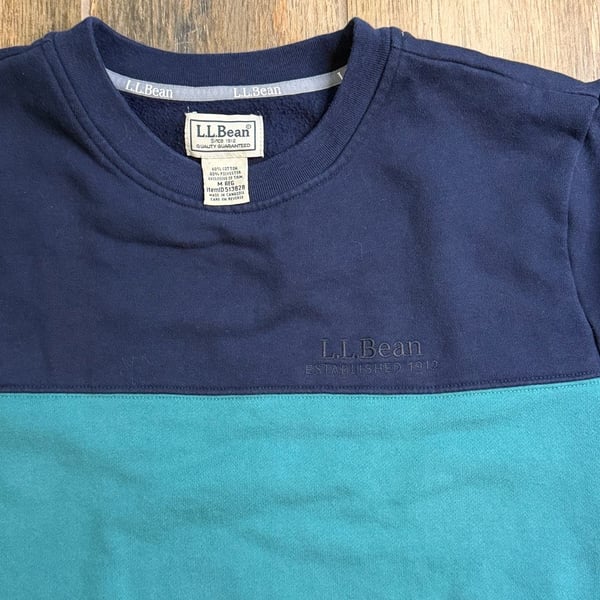 L.L. Bean 1912 Men's Colorblock Crewneck Sweatshirt