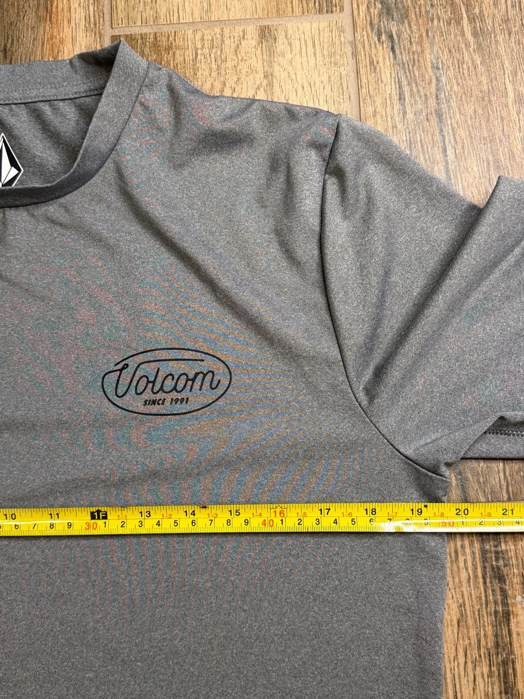 Volcom Men's Long Sleeve Performance Tech Tee Shirt Grey UPF 50+ UV Protection 6