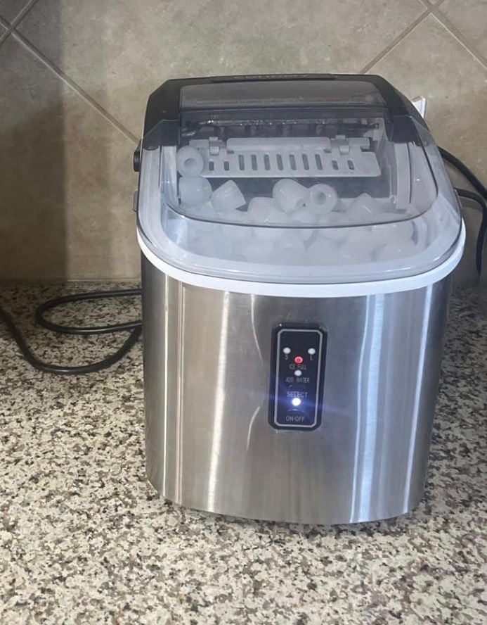 EUHOMY Ice Maker Countertop, 26lbs/24H, Portable Machine with Carry Handle 1