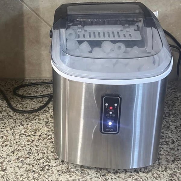 EUHOMY Ice Maker Countertop, 26lbs/24H, Portable Machine with Carry Handle