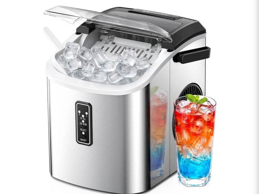 EUHOMY Ice Maker Countertop, 26lbs/24H, Portable Machine with Carry Handle 3