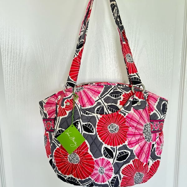 Vera Bradley Glenna Shoulder Bag in Cherry Blossoms Pattern