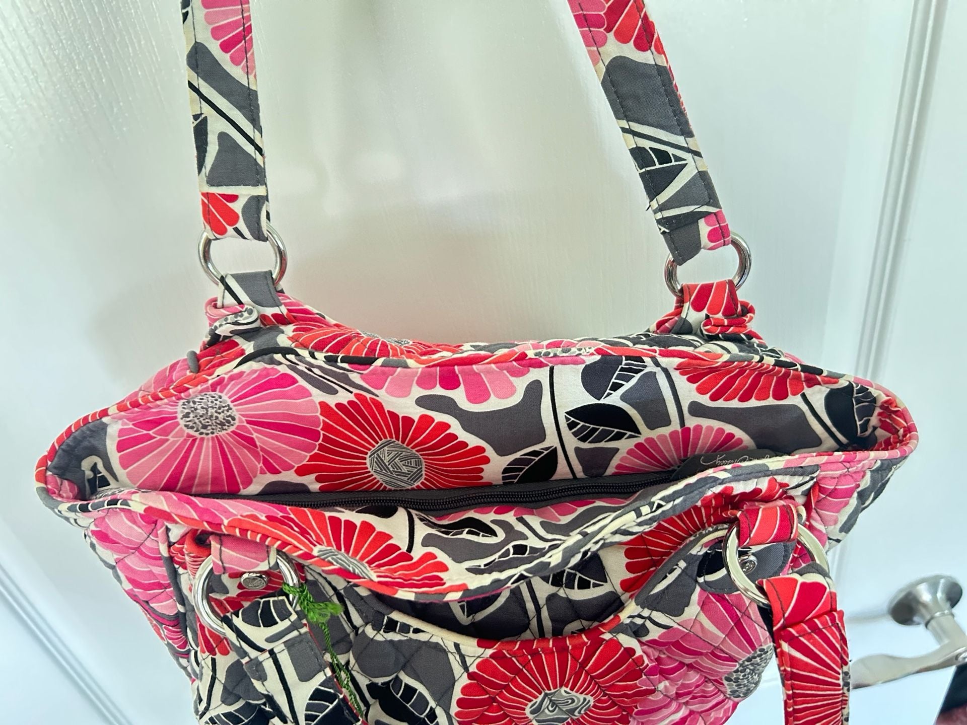 Vera Bradley Glenna Shoulder Bag in Cherry Blossoms Pattern 8