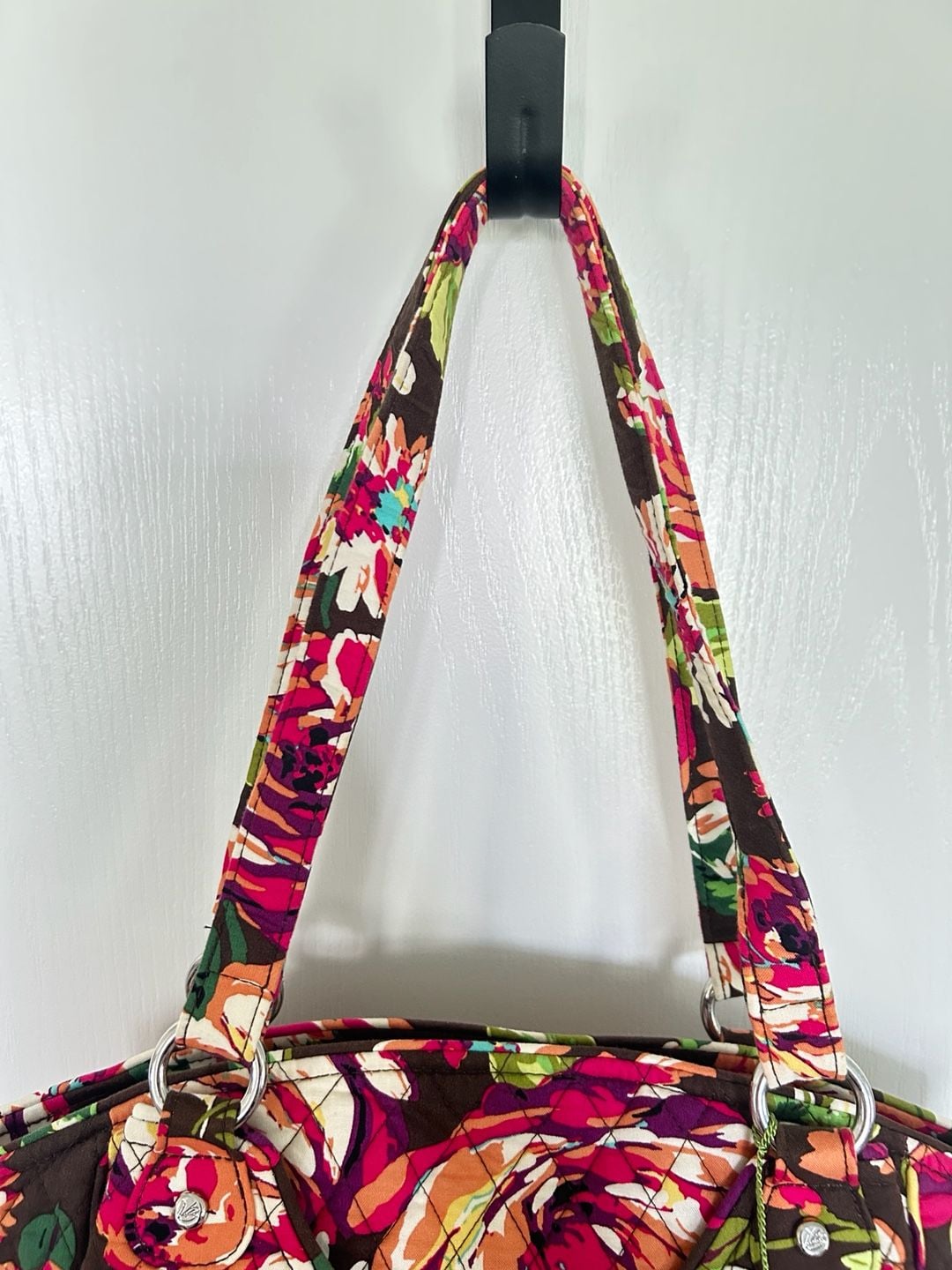 Vera Bradley English Rose Quilted Shoulder Bag Tote 5