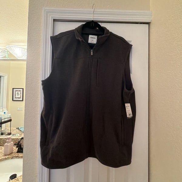 Sonoma Goods For Life Sweater Fleece Vest in Charcoal, Size XXL