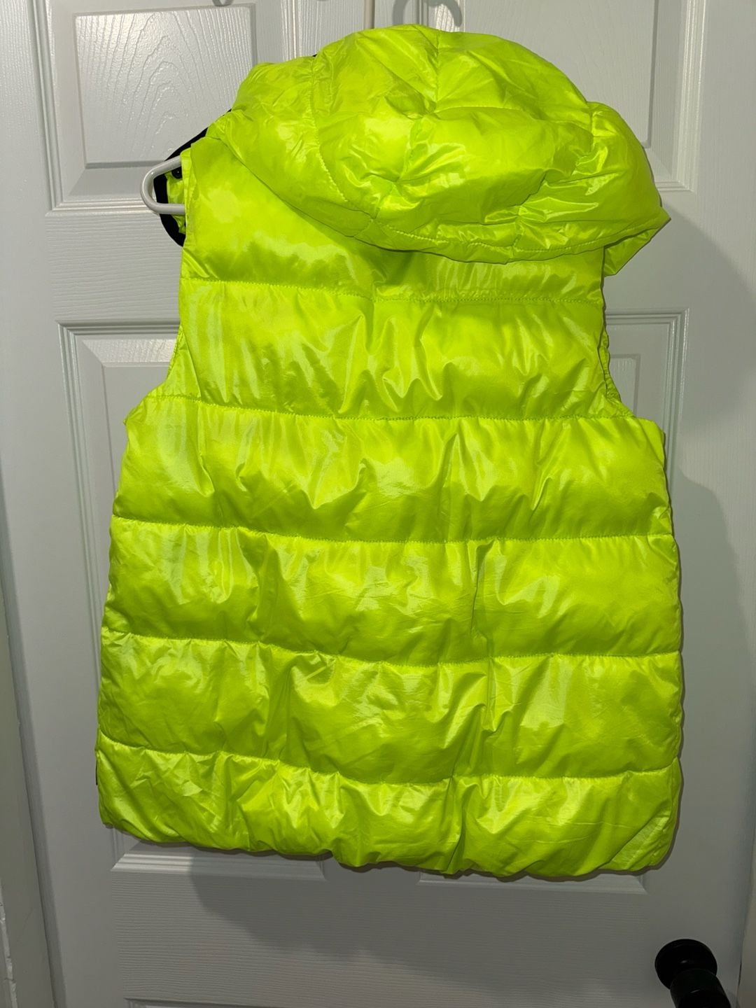 Calvin Klein Performance Neon Yellow Hooded Puffer Vest 8