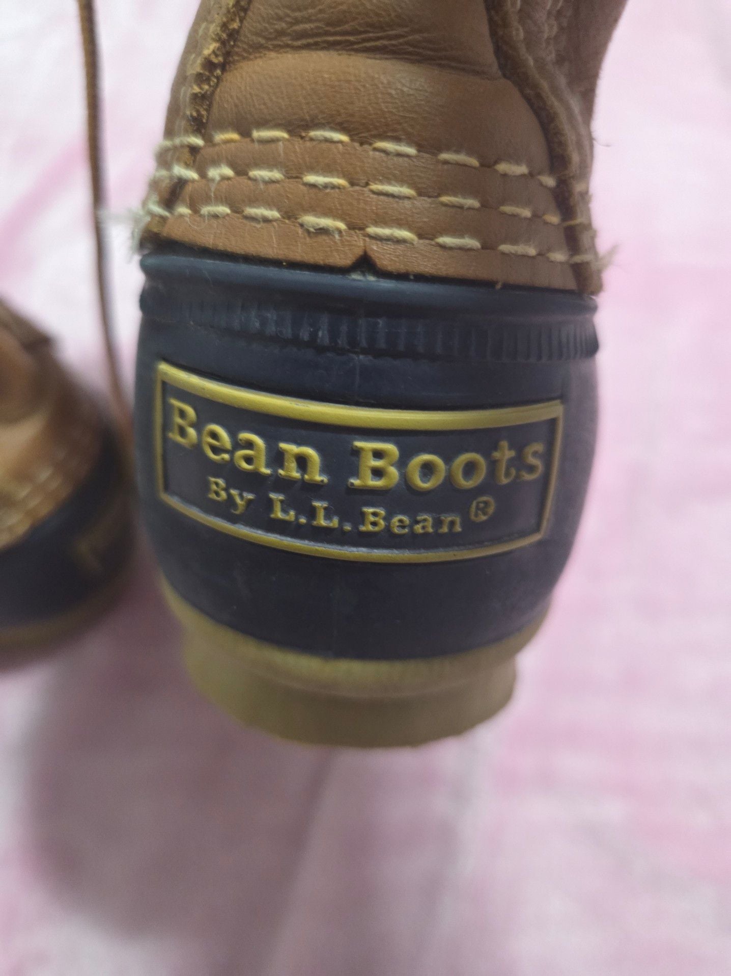 L.L. Bean Classic Duck Boots Brown Leather & Rubber Waterproof Boots 9