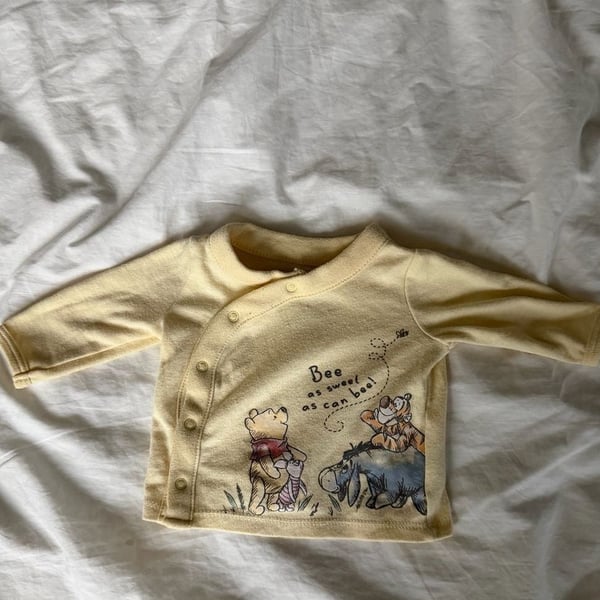 Disney Baby Wishes + Dreams Winnie the Pooh Newborn Long-Sleeve Snap-Front Shirt