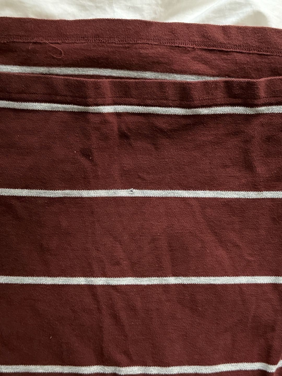 Gap Classic Fit Striped Polo Shirt Maroon Size XL 5