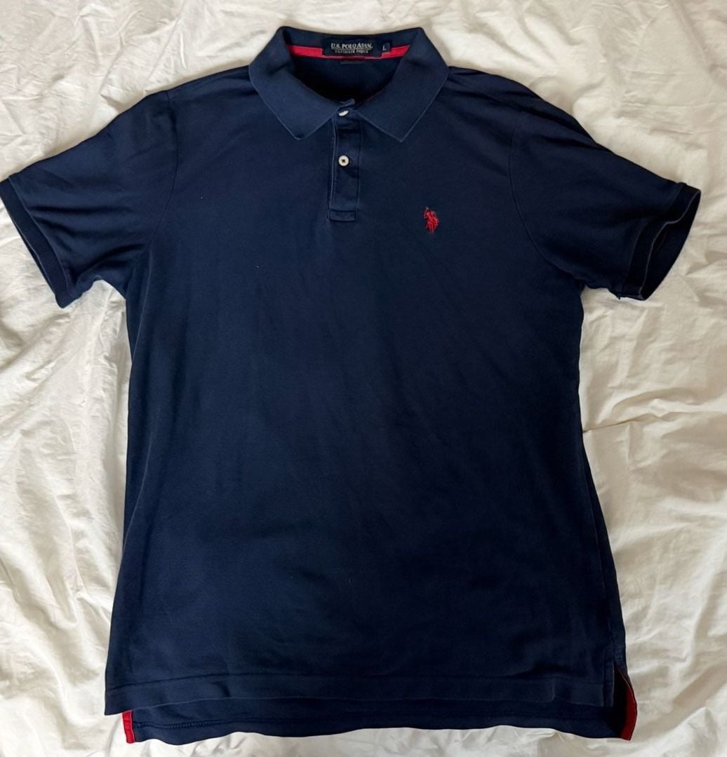 U.S. Polo Assn. Ultimate Pique Men's Short Sleeve Polo Shirt Navy Blue 2