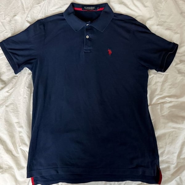 U.S. Polo Assn. Ultimate Pique Men's Short Sleeve Polo Shirt Navy Blue