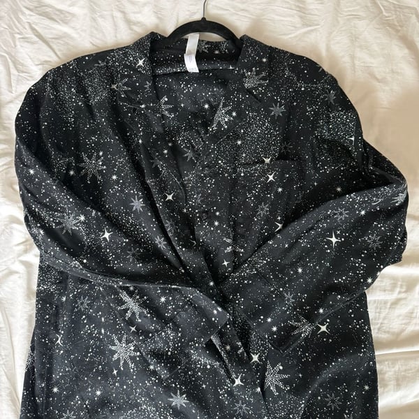 Stars Above Perfectly Cozy Flannel Star Print Pajama Set