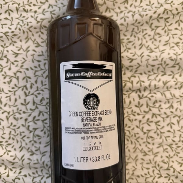 Starbucks Green Coffee Extract Blend Beverage Mix 1 Liter / 33.8 fl oz