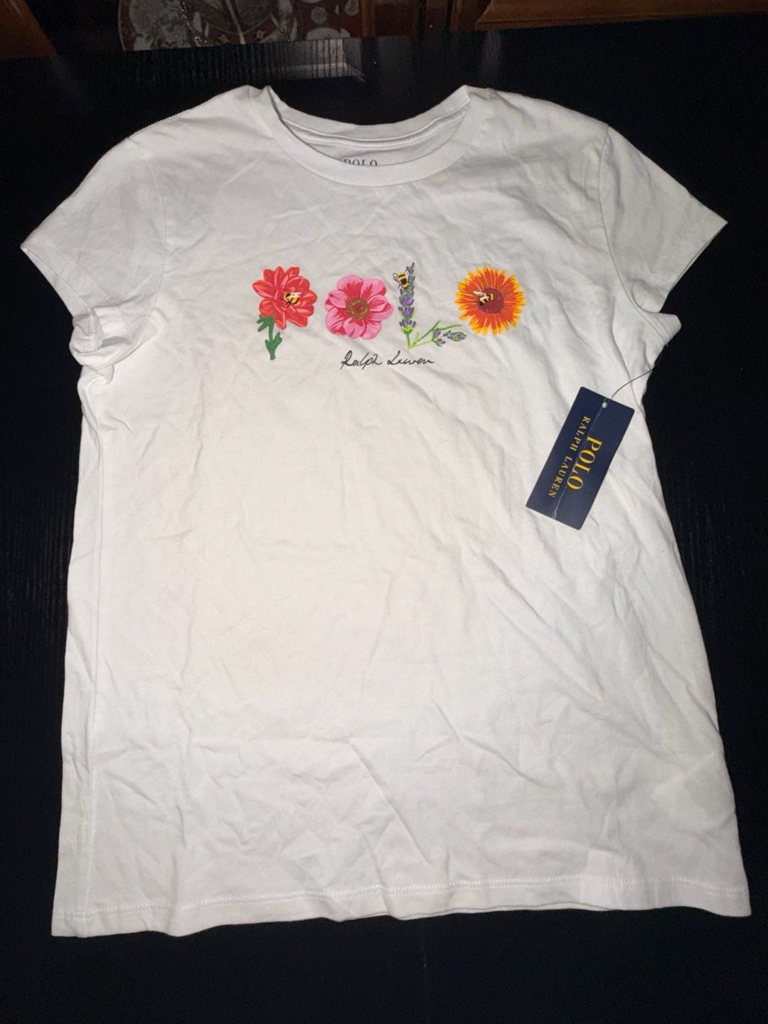 Polo Ralph Lauren Girls Floral Graphic Short Sleeve T-Shirt 2