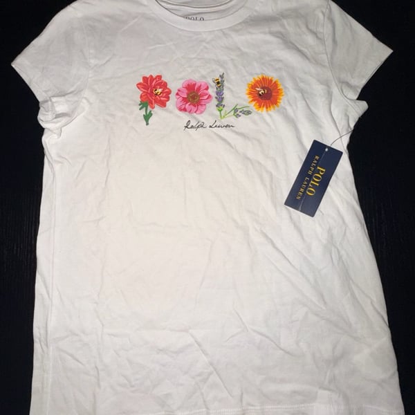 Polo Ralph Lauren Girls Floral Graphic Short Sleeve T-Shirt
