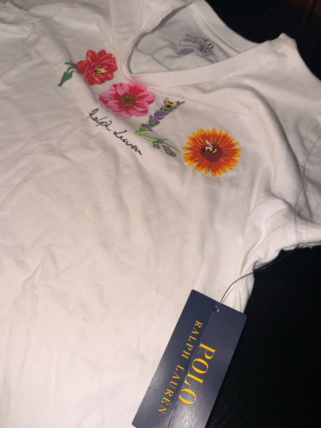 Polo Ralph Lauren Girls Floral Graphic Short Sleeve T-Shirt 4