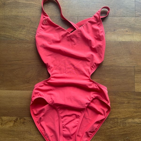 USA Pro Hot Pink Cut-Out One-Piece Swimsuit