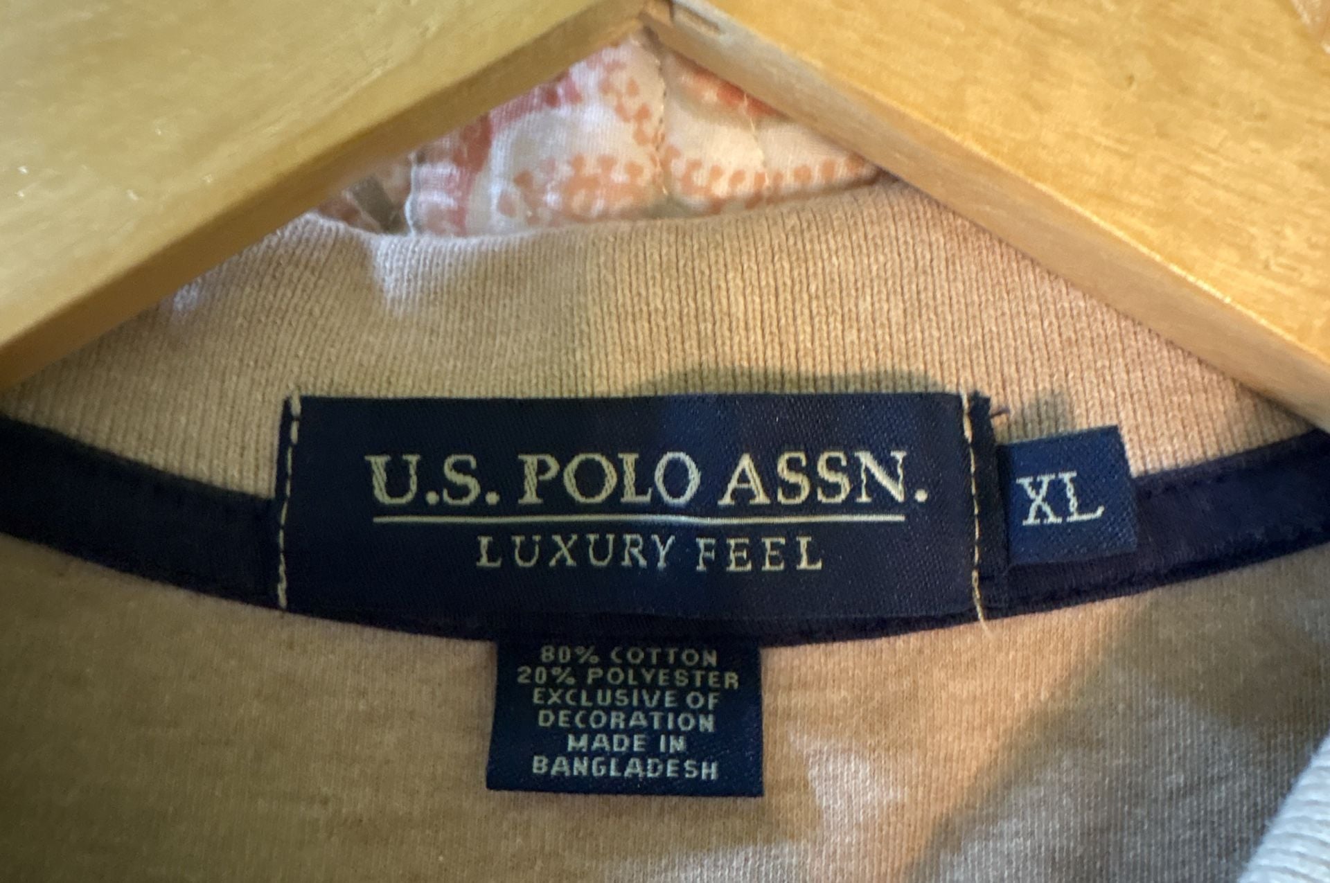 EUC U.S. Polo Assn. Luxury Feel Solid Tan Polo Shirt Men's XL 6