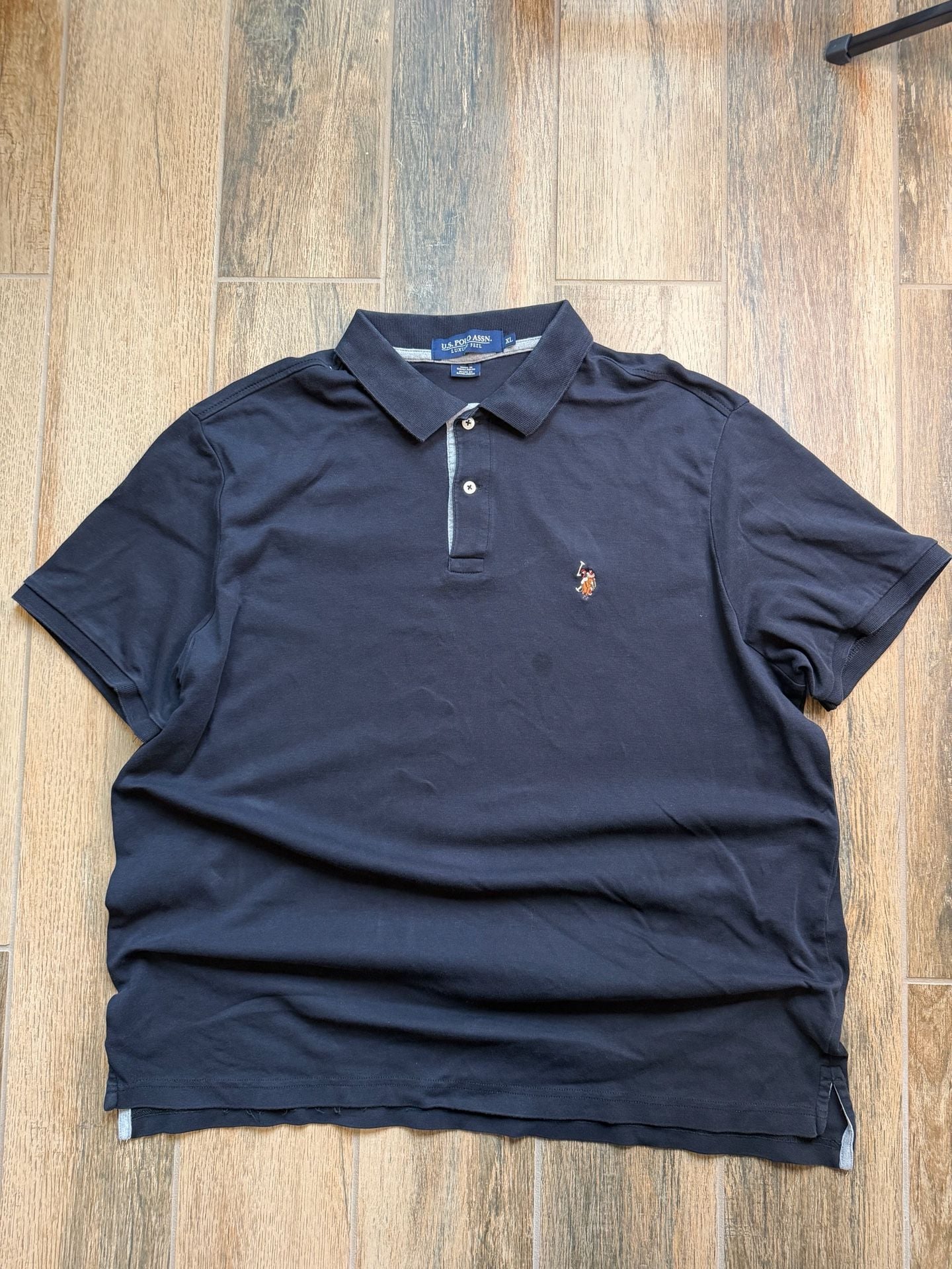 U.S. Polo Assn. Men's Luxury Feel Short Sleeve Polo Shirt Black Adult XL 2