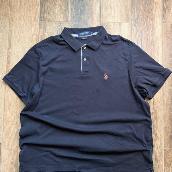 U.S. Polo Assn. Men's Luxury Feel Short Sleeve Polo Shirt Black Adult XL