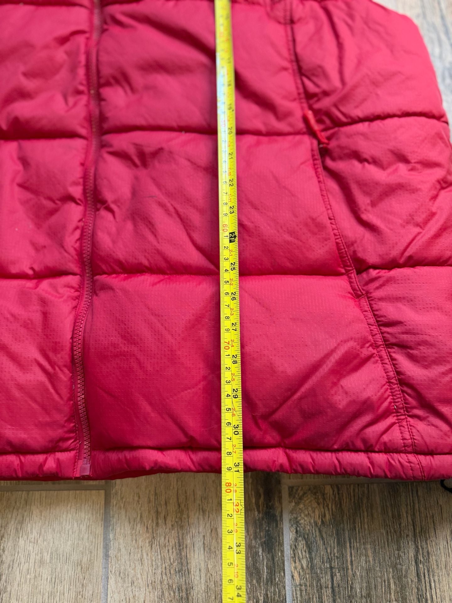 Starter Men's Red Puffer Vest Down-Filled Zip-Up Gilet Size XL 6