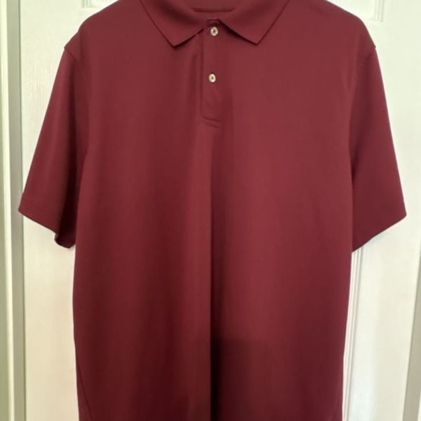 EUC Lands' End Outfitters Men's Solid Short Sleeve Performance Polo Shirt, XL