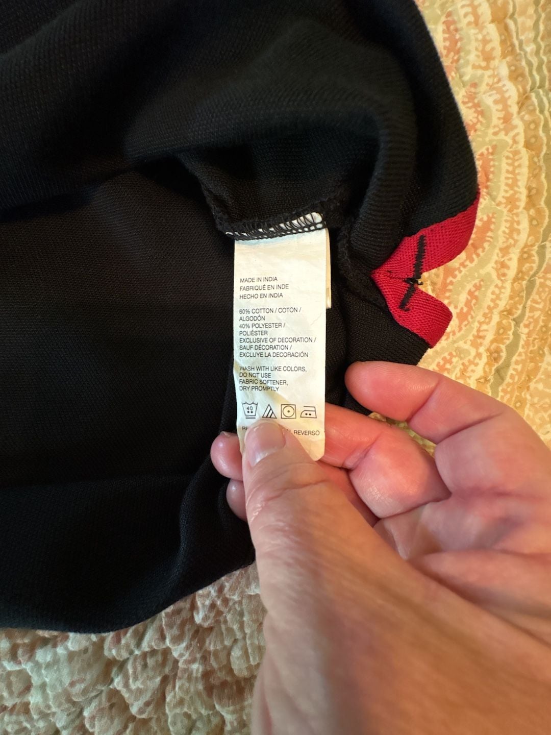 EUC IZOD Advantage Performance Men's Solid Polo Shirt, Black with Red Logo, XL 8