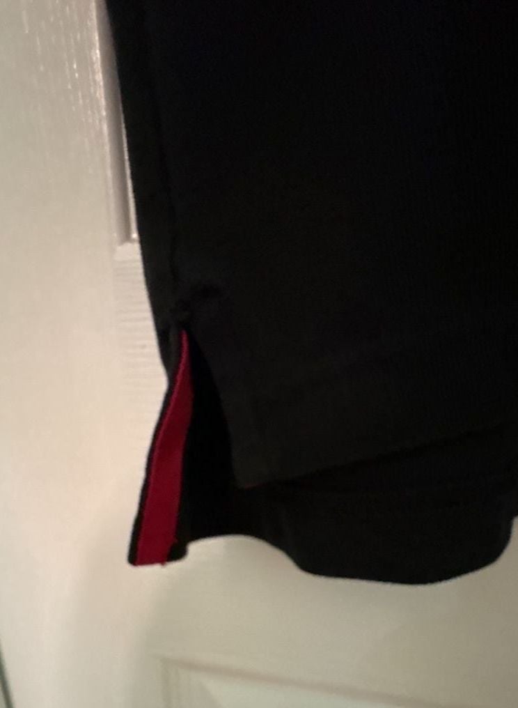 EUC IZOD Advantage Performance Men's Solid Polo Shirt, Black with Red Logo, XL 4