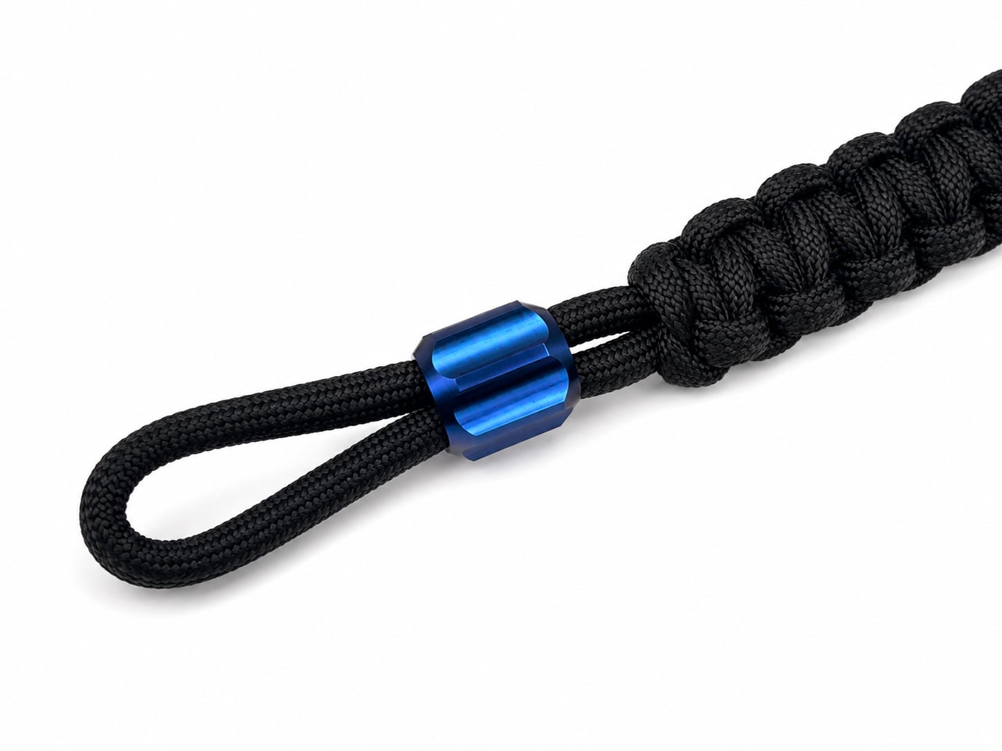 Blue TC4 Titanium Alloy Paracord Knife Lanyard EDC Bead Pendant 4
