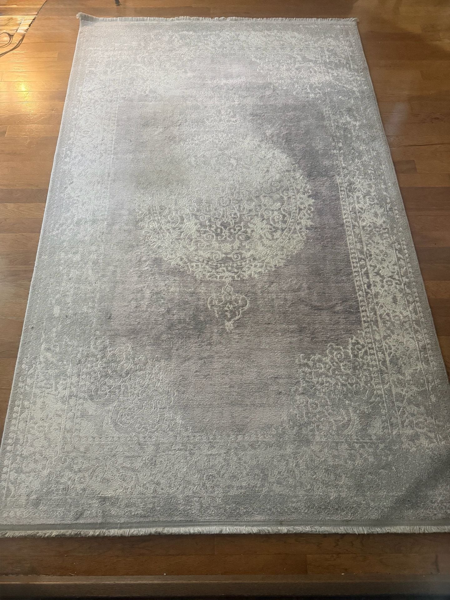 Unique Loom New Vintage Collection E400B-RPV31 Medallion Area Rug, 5'x8', Grey 1