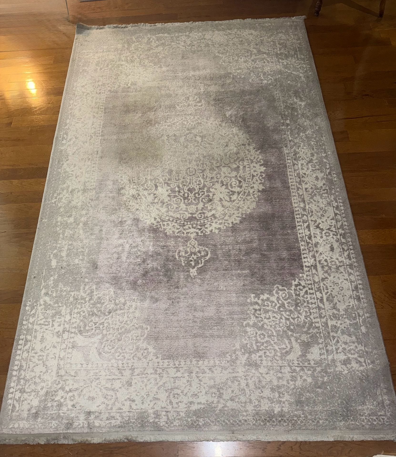 Unique Loom New Vintage Collection E400B-RPV31 Medallion Area Rug, 5'x8', Grey 6