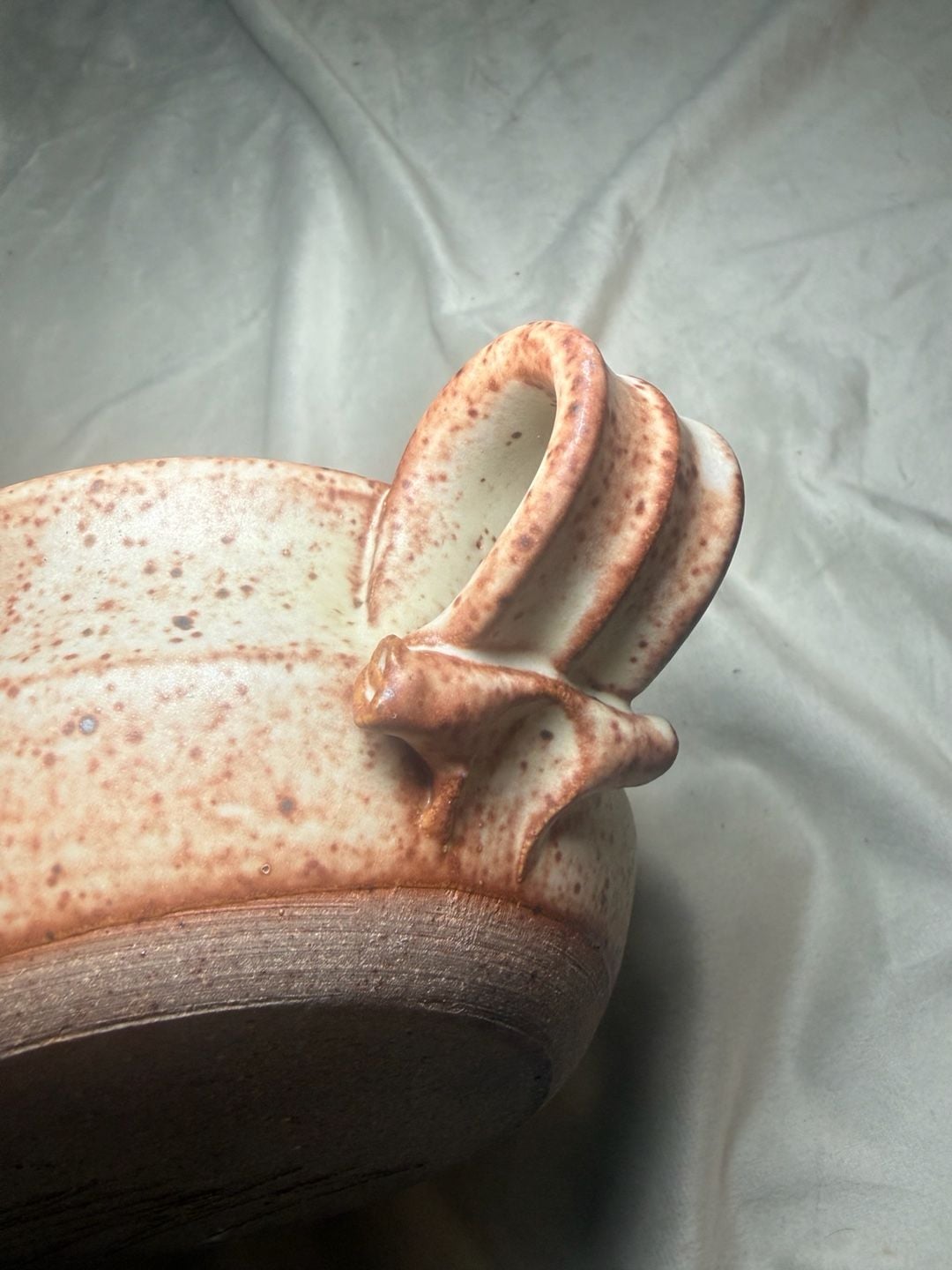 Set of 6 Studio Pottery Handled Soup Bowls 6