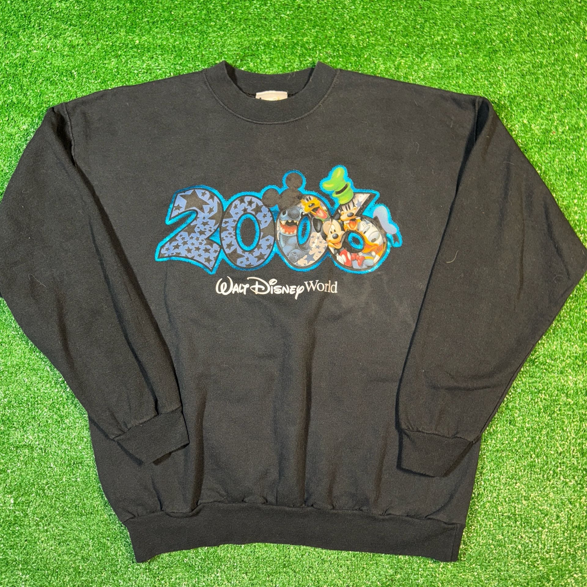 Vintage 2006 Walt Disney World Characters Crewneck Sweatshirt Black Size Large 1