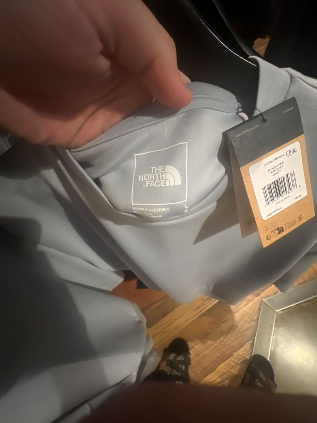 The North Face Women's Jaida Crew Sweatshirt in Frost Grey 2