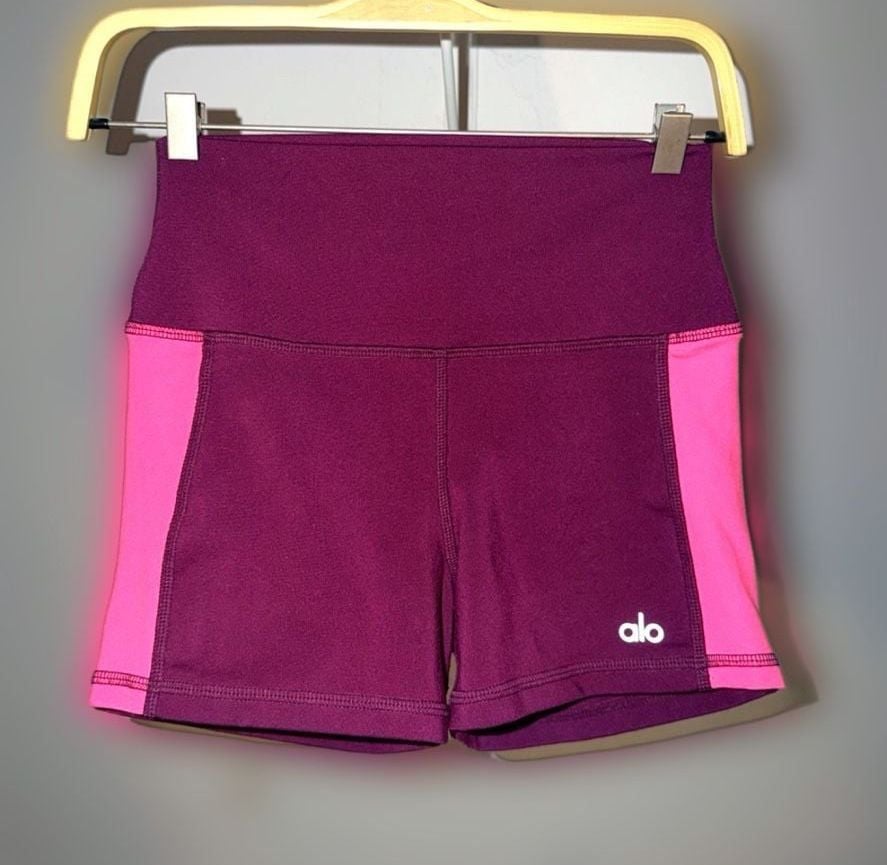 Alo Yoga High-Waist Colorblock Biker Shorts 2