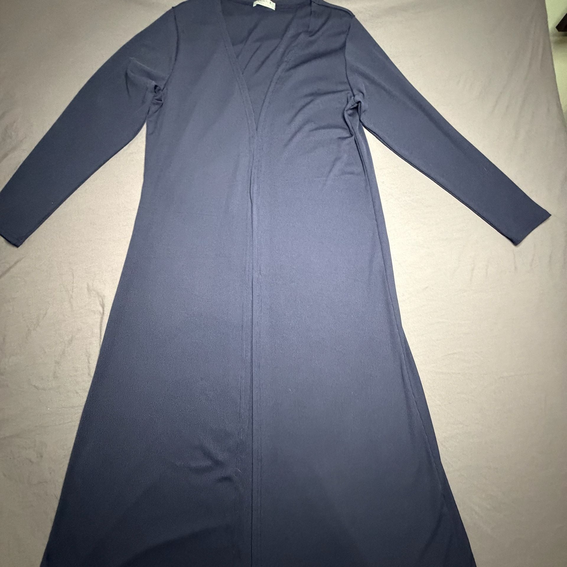 Ekouaer Women's Long Sleeve Ribbed Open Front Cardigan Duster 2