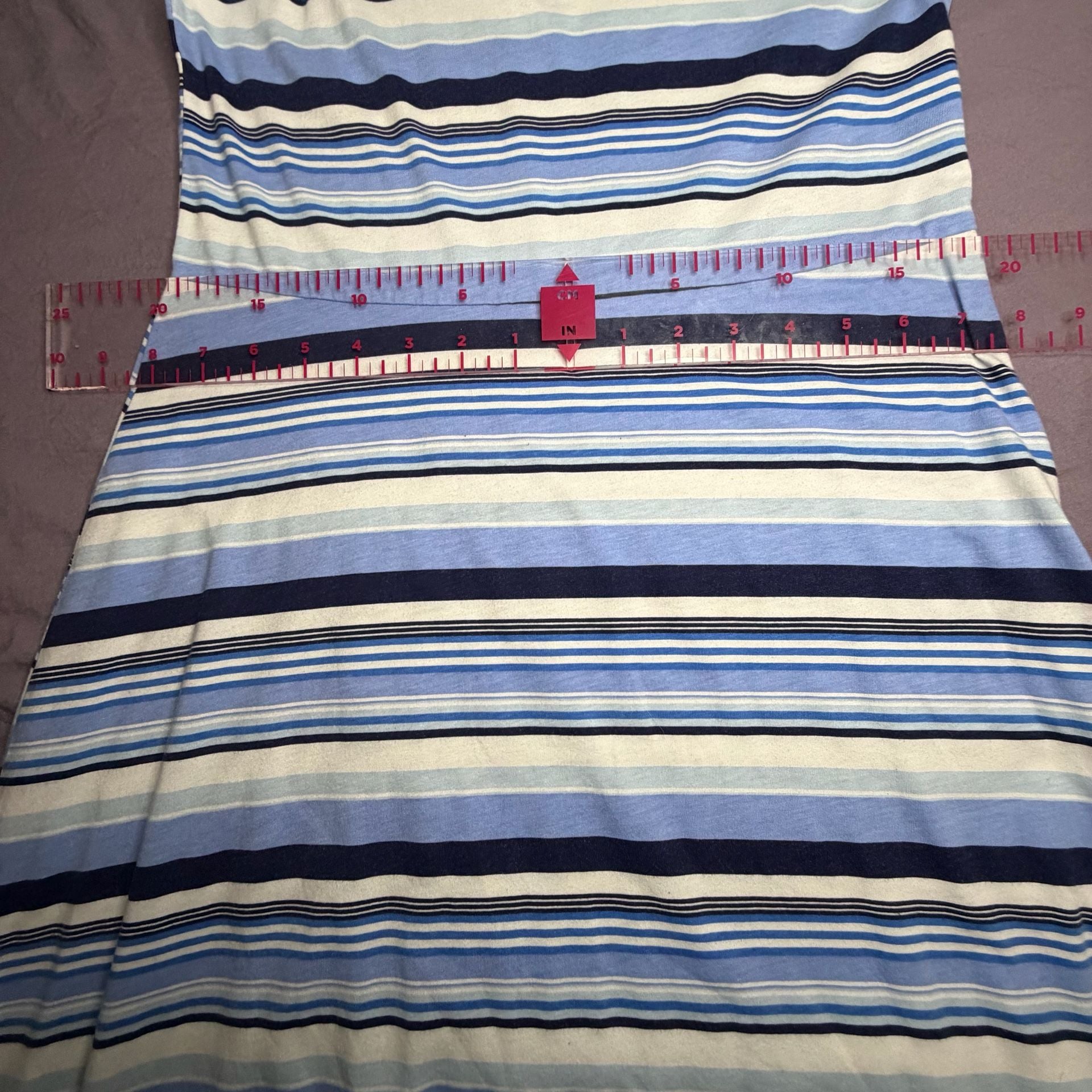PLACE Girls Blue Striped Sleeveless Maxi Dress 4