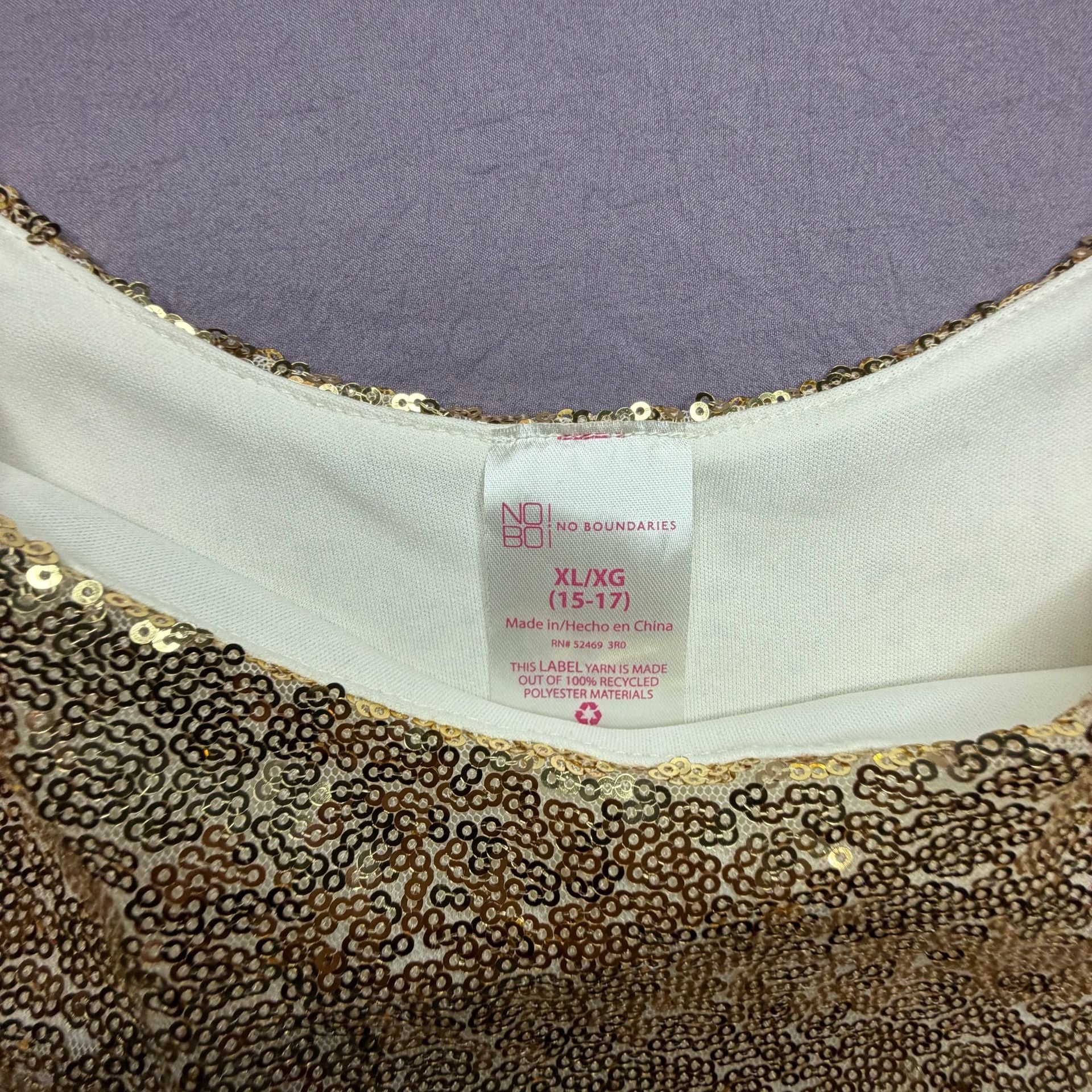 No Boundaries Gold Sequin Peplum Cami Top 3