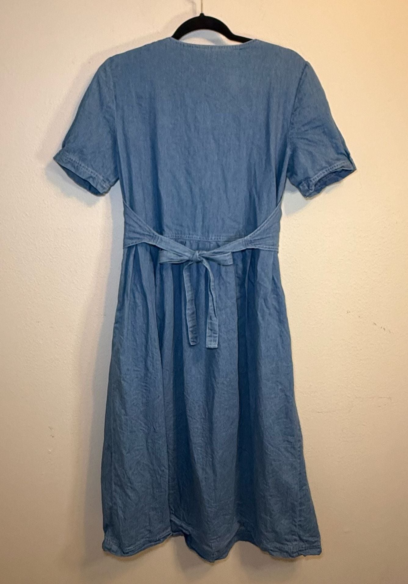 Vintage Karin Stevens Petites Embroidered Denim Dress with Attached Vest Style 4
