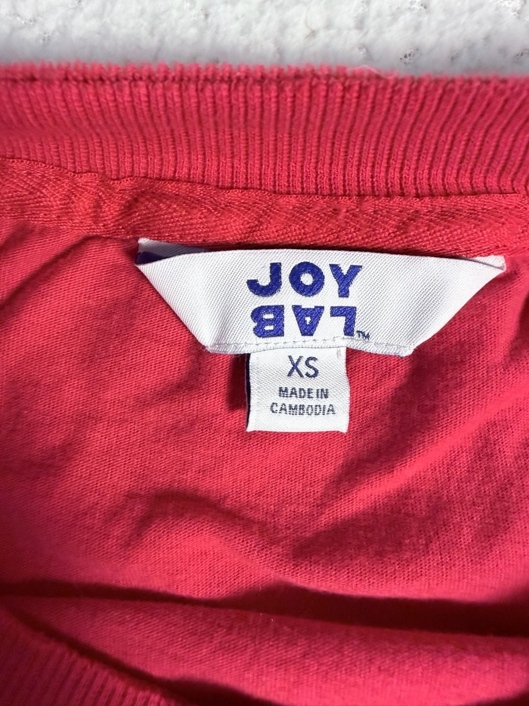 JoyLab Red Long Sleeve Thumbhole Crop Top with Back Detail 5