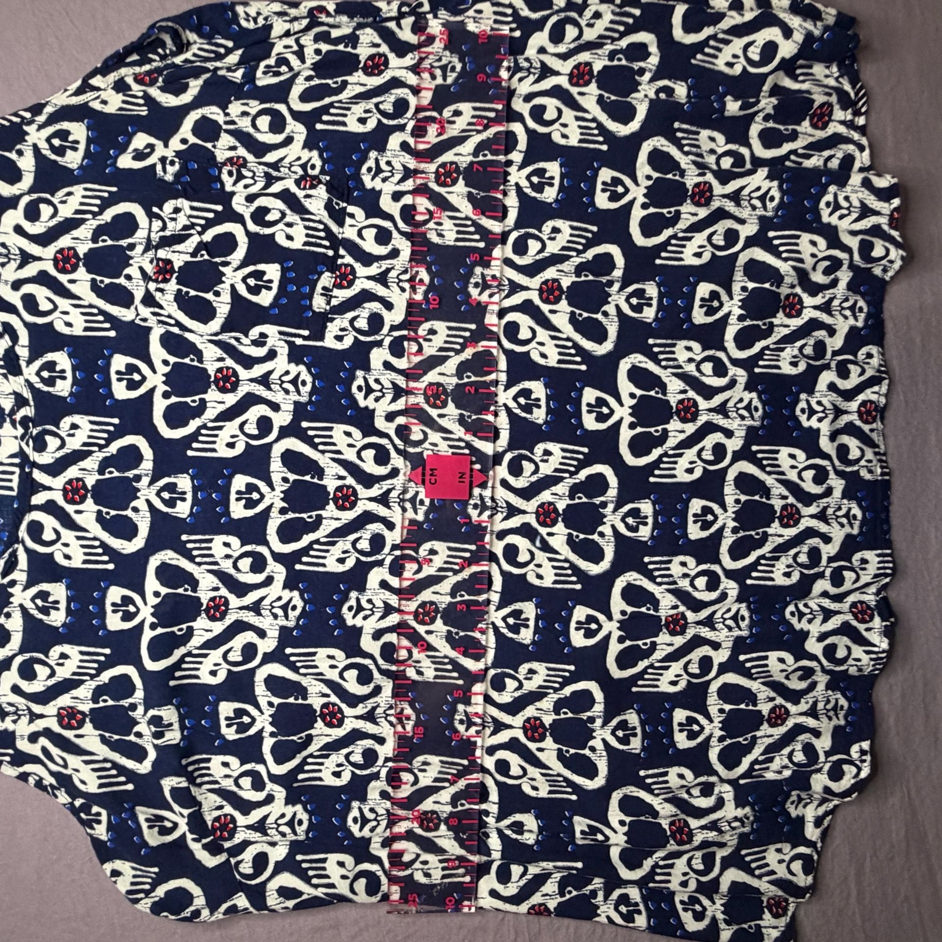 Faded Glory Navy and White Tribal Print Sleeveless Tank Top 4