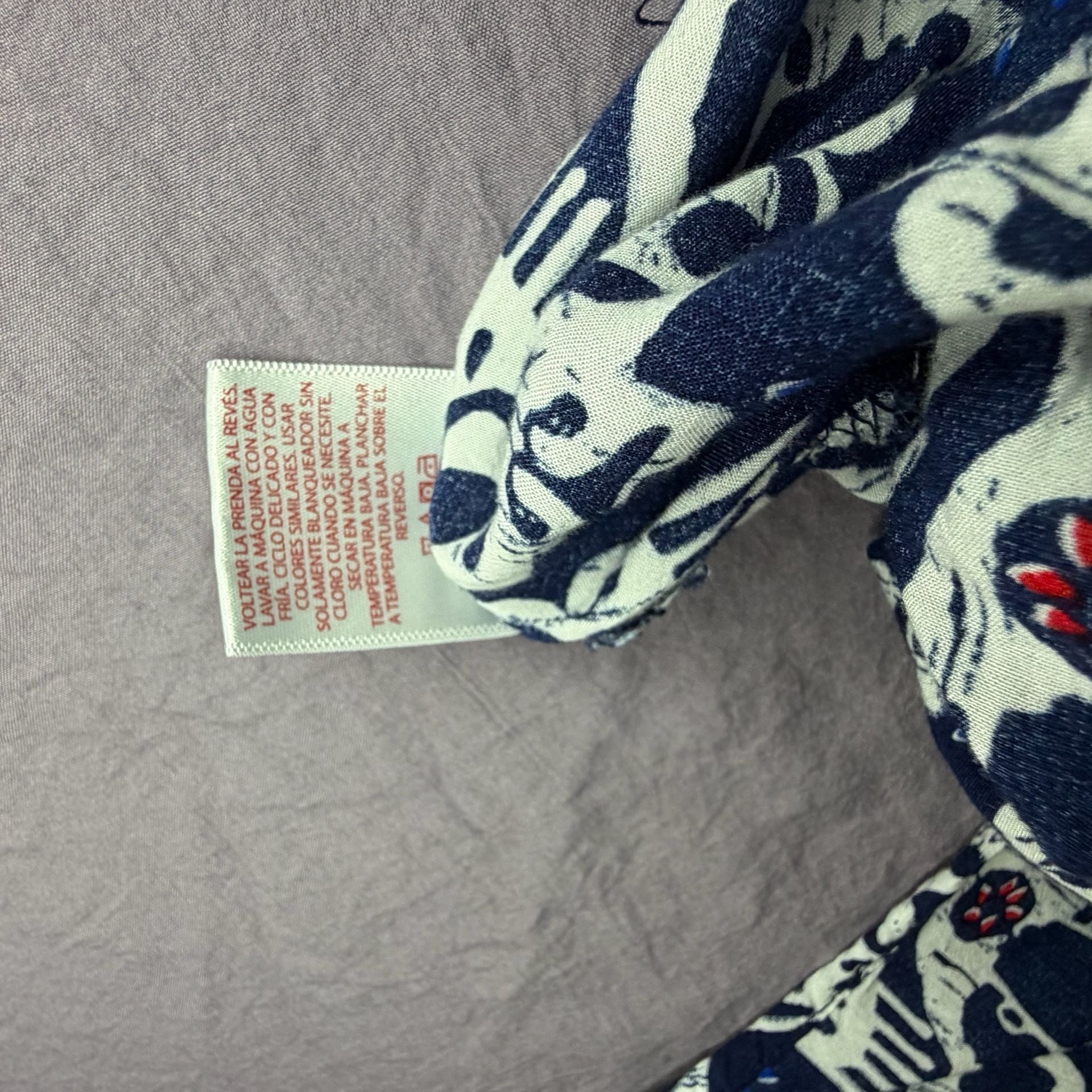 Faded Glory Navy and White Tribal Print Sleeveless Tank Top 5
