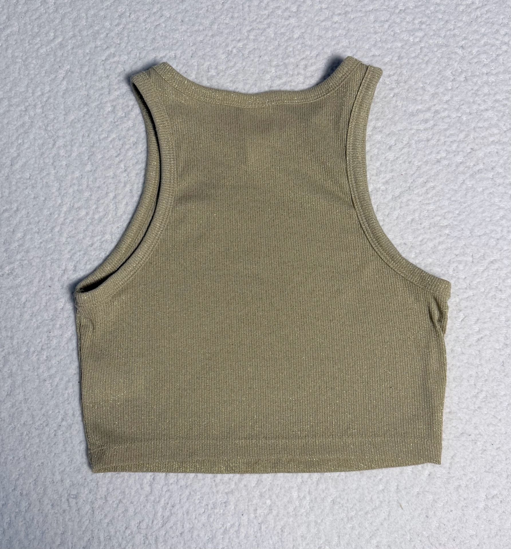 H&M Metallic Ribbed Cropped Tank Top 7