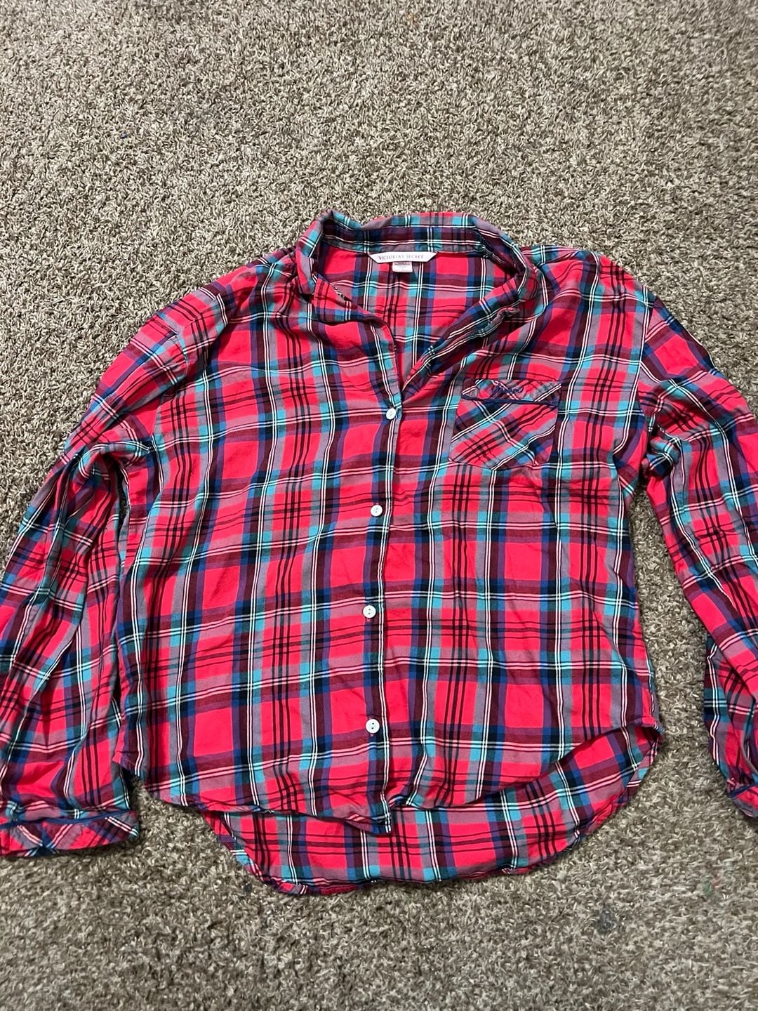 Victoria's Secret Women's Plaid Flannel Pajama Set 6