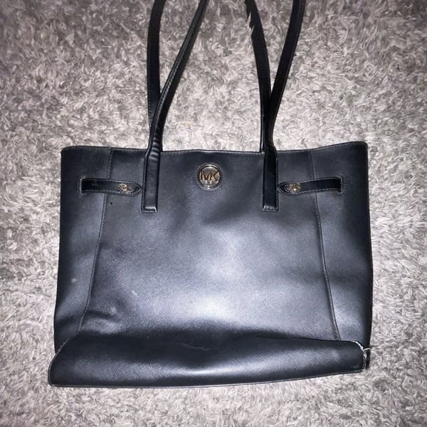 Michael Kors Saffiano Leather Tote Bag Black